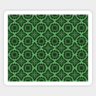 Flower ornament baroque 21102020 dark green Sticker